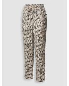 Flowy Hose Nina rosa/ecru/schwarz
