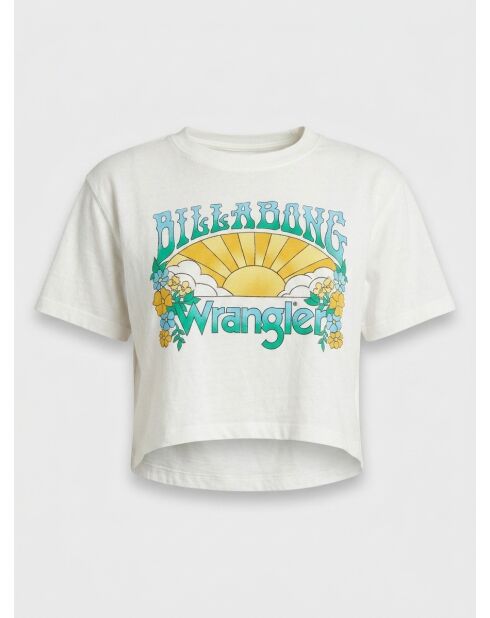 T-Shirt Billabong x Wrangler Made It blanc