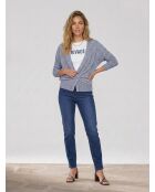 Sylvie Indigo Heather Cardigan aus 100% Bio-Baumwolle
