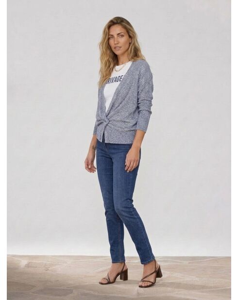 Sylvie Indigo Heather Cardigan aus 100% Bio-Baumwolle