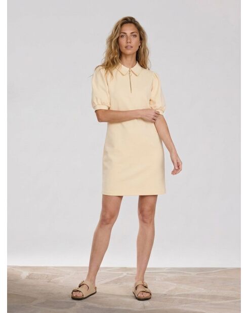 Ecru Polo Blend Kleid