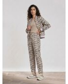 Flowy Hose Nina rosa/ecru/schwarz