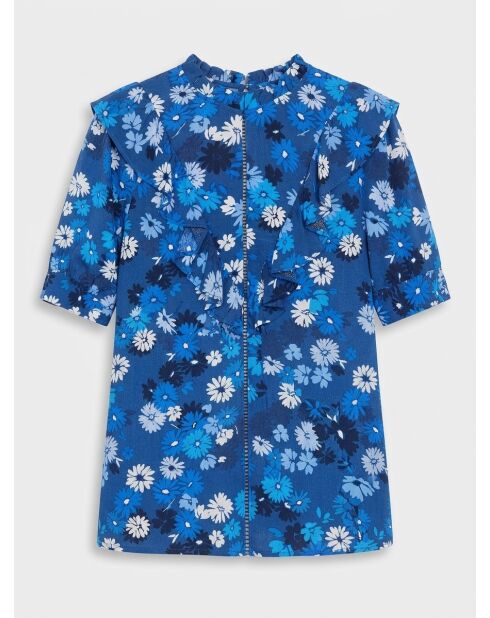 Blaues bedrucktes Top Jiada