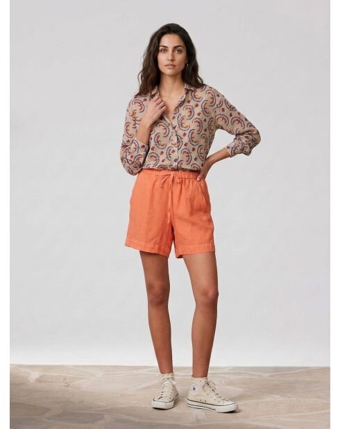 Pantalones cortos Sabine sunrise 100% lino