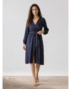 Kleid Dana mit farblich abgestimmten marineblauen Mustern