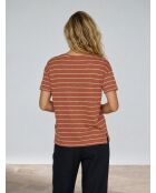 T-Shirt 100% Lin Cinthia marron