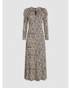 Riagan schwarzes bedrucktes Kleid