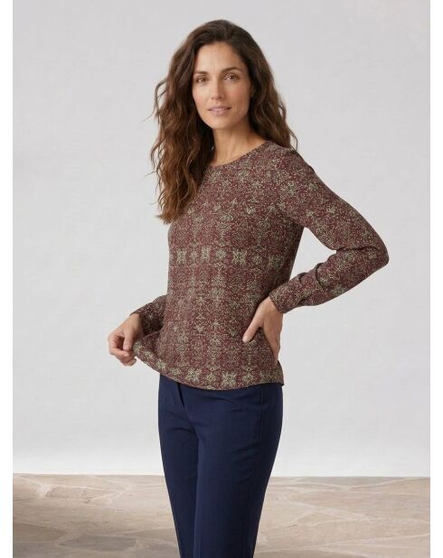 Blusa bordeaux Leandra