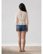 Weiße Bluse Delilah Wrap