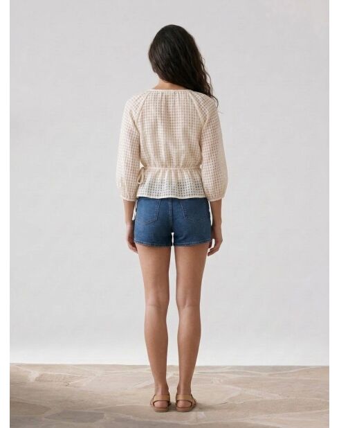 Weiße Bluse Delilah Wrap