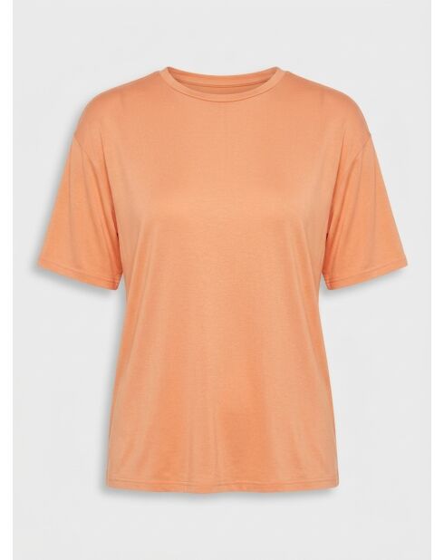 Camiseta Arold de algodón elástico de color naranja brillante