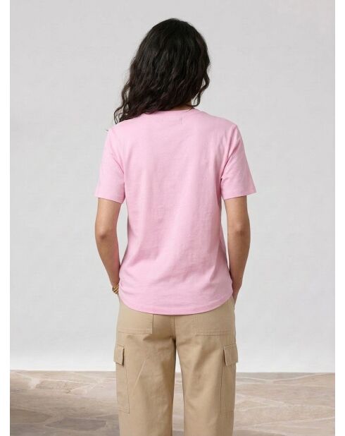 Camiseta estampada rosa Troyal