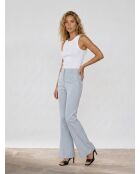 Pantalon en tissu flammé bleu