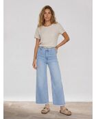 Hellblaue 7/8-Jeans mit hoher Taille