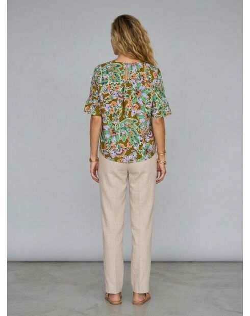 Rica veelkleurige top met bloemenprint