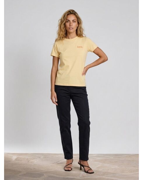 T-Shirt Love jaune clair