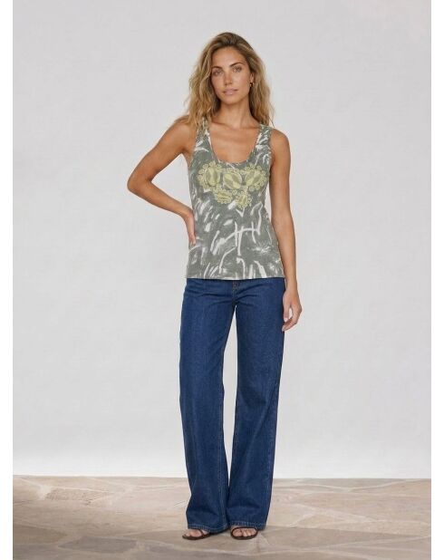 Fausta groene gebreide tanktop