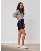 Zwarte Lise short van imitatieleer