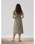 Ricou mehrfarbiges Kleid mit Blumendruck
