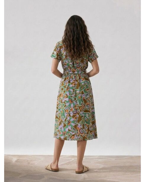 Ricou mehrfarbiges Kleid mit Blumendruck