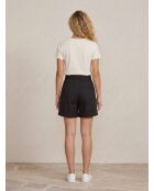 Schwarze Popelinshorts Mano