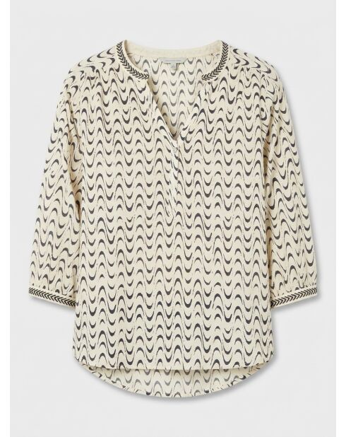 Blusa Okinawa beige/azul