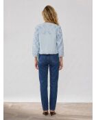 Favorite Jacke aus Baumwolle und Leinen petrolblau