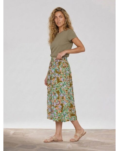 Rocha rok met veelkleurige bloemenprint