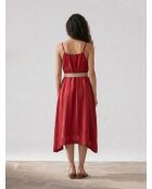 Robe brillante en Lin mélangé Nahla fushia