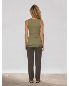 Kaki/zwarte tanktop