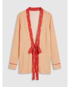 Veste imprimée Okia corail
