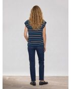 T-Shirt en Coton Fidela à rayures  bleu marine