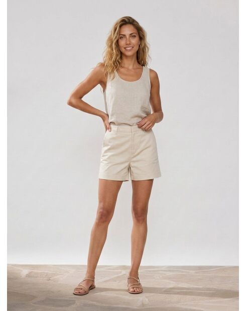Pantaloncini chino ecru