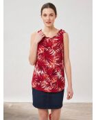 Hawai-Top mit pinkem Tropenprint