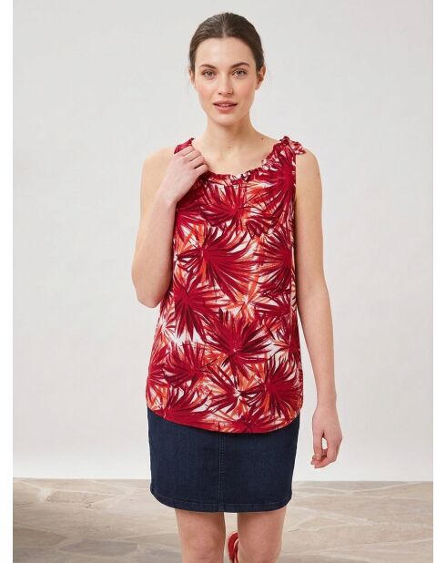 Hawai-Top mit pinkem Tropenprint