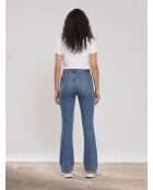 Mittelblaue Charm-Flare-Jeans mit hoher Taille