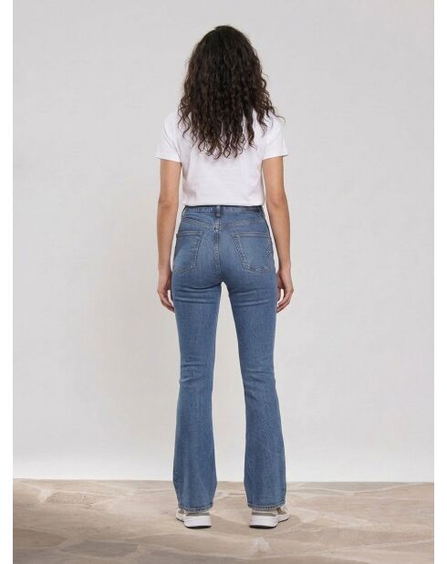 Mittelblaue Charm-Flare-Jeans mit hoher Taille