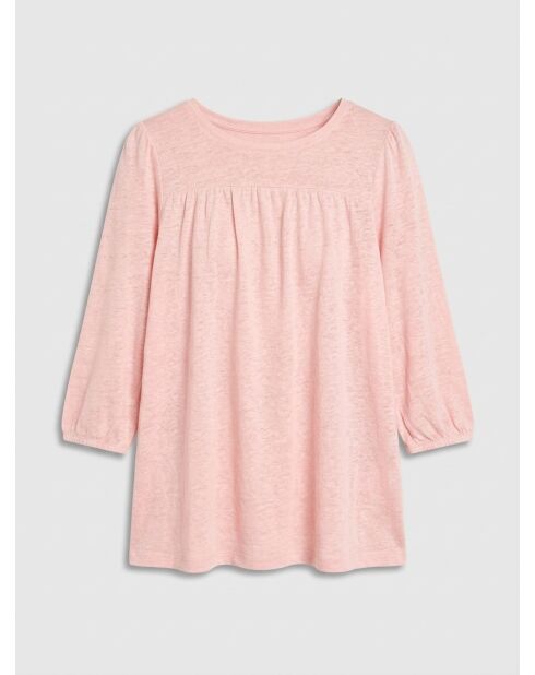 Camiseta Riko 100% lino rosa
