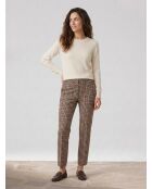 Pantalon Padelta 7/8 ème à carreaux beige