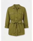 Matcha-Jacke zum Valentinstag aus 100% Leinen