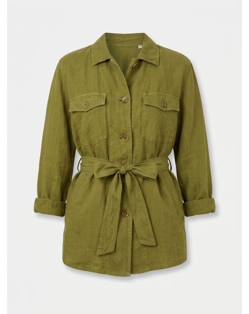 Matcha-Jacke zum Valentinstag aus 100% Leinen