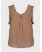 Top fluide marron