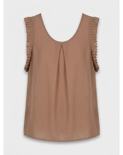 Top fluido marrone