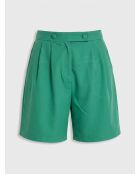 Grüne plissierte Shorts Sylia