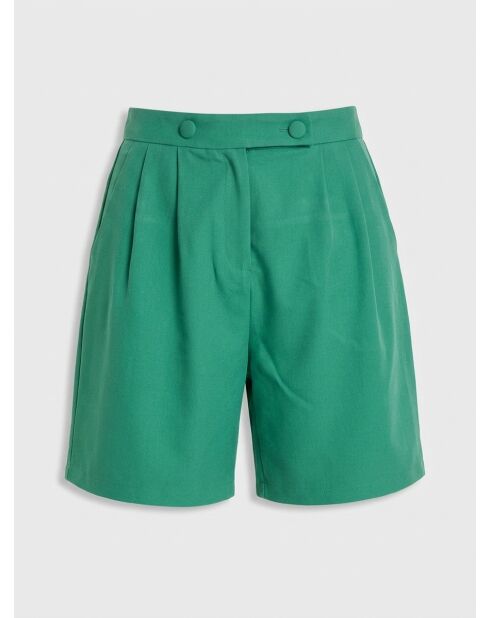 Grüne plissierte Shorts Sylia
