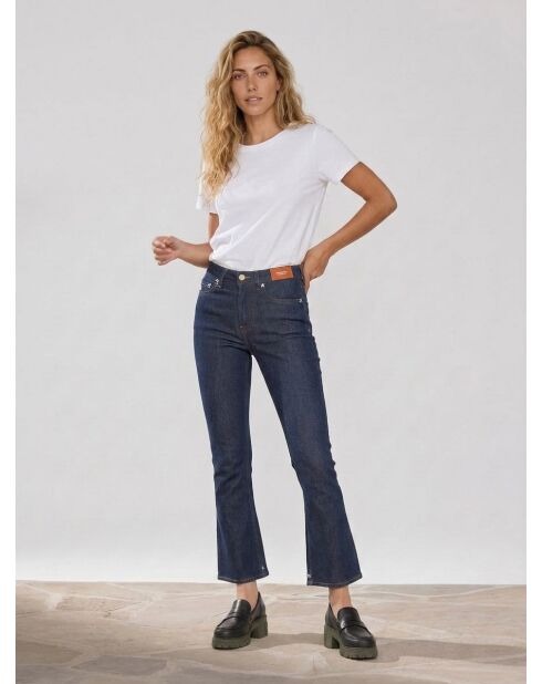 Jean Taille haute Crop Boot bleu foncé