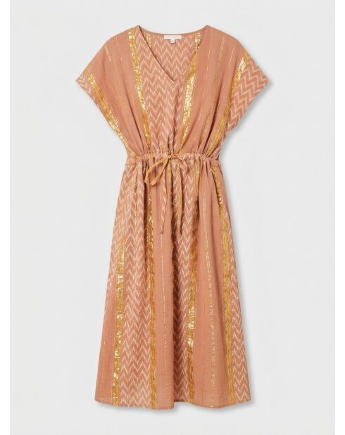 Vestido Hayley con estampado de terracota