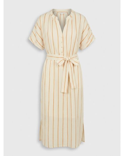 Haselnussfarbenes gestreiftes Kirschkleid