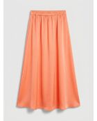 Orangefarbener Polly Satinrock