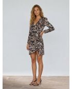 Rythm1 schwarzes bedrucktes Kleid